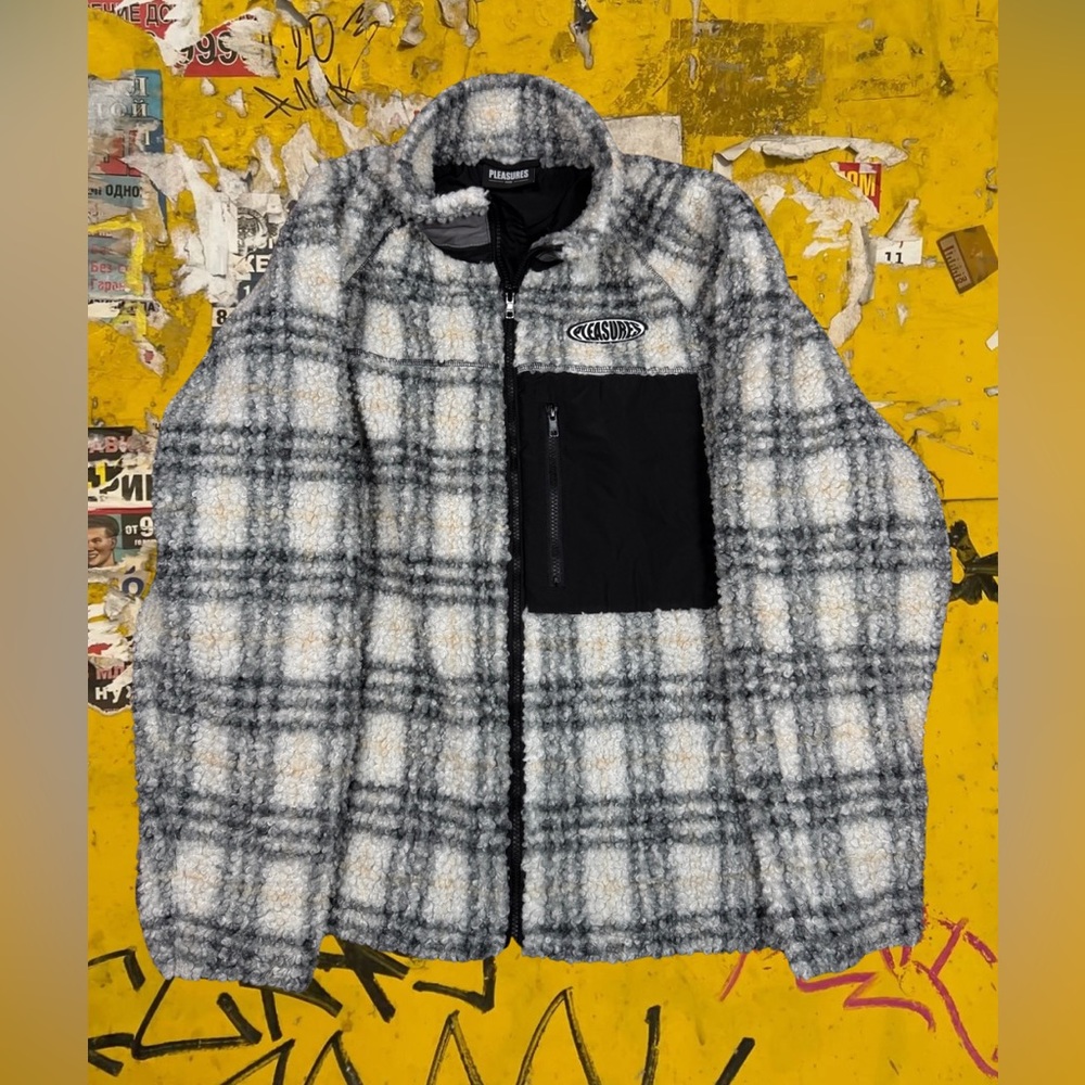 Pleasures Wraith Poodle Polar Fleece Jacket 'Grey'